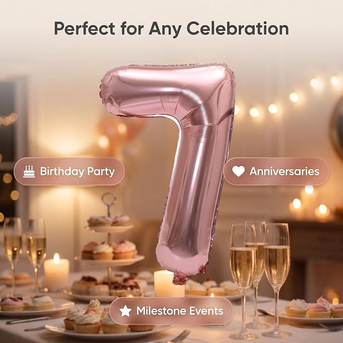 YPSelected 32 Inch Large Foil Helium Number Balloon Birthday Wedding Party 0-9 - Image 5