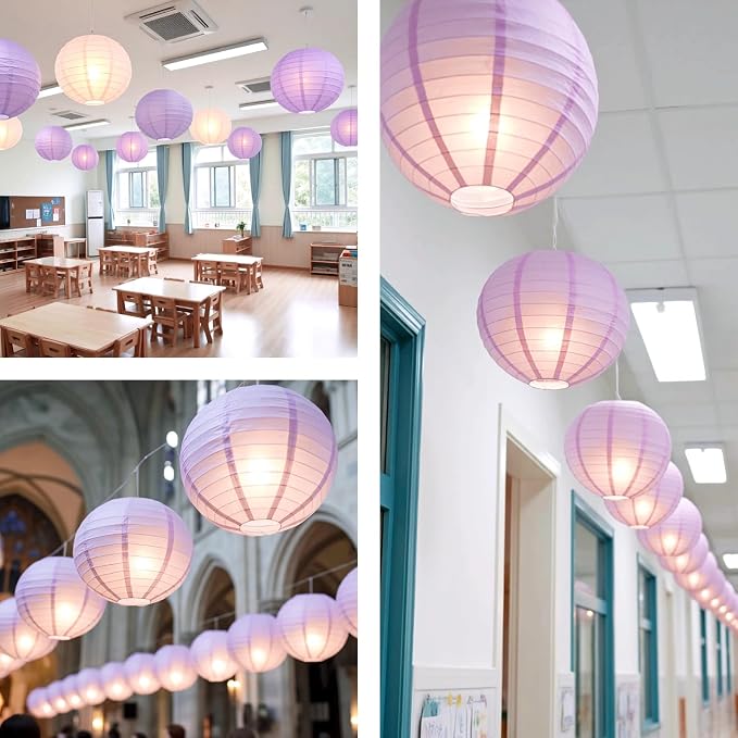 Light Purple Chinese Paper Lanterns - Image 6