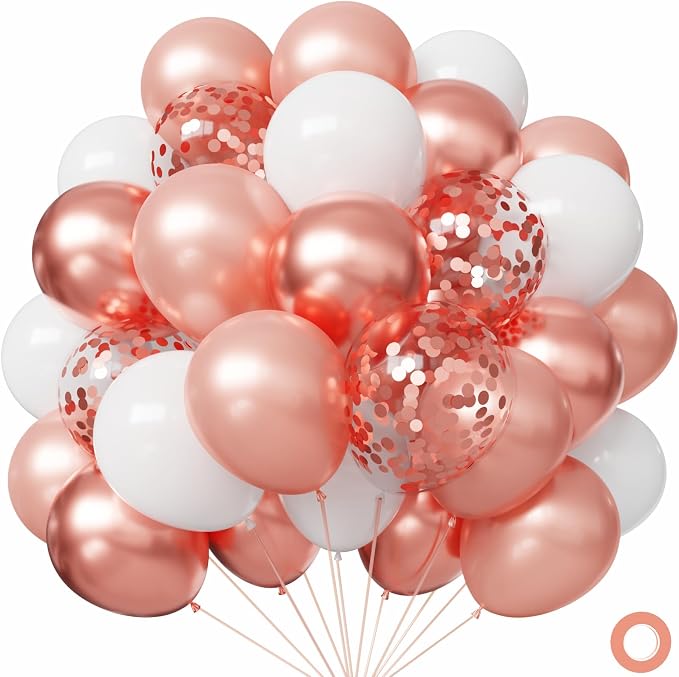 Rose Gold Balloons by Hiquaty