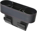 Console Side Pocket Cup Holder for Car, Slim Black | Car Seat Gap Filler by IOKONE