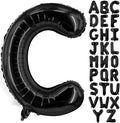 Lovoir 40 Inch Large Black Letter C Balloons Big Size Jumbo Mylar Foil Helium by Lovoir