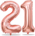Rose Gold 21st Birthday Balloons by Lingqiang