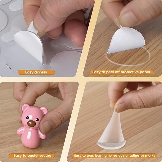 280Pcs Double Sided Adhesive Dots, Removable Clear Dots Sticky Tack, Waterproof - Image 3
