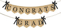 Burlap Congrats Grad Graduation Banner by Partyprops