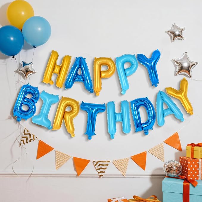 Happy Birthday Balloons Banner, Foil Balloon Personalized Name Letters Balloons - Image 5