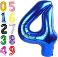 Blue Birthday Balloons for Men 3 Number Balloons 40 Inch | Mix & Match Numbers by Argthjy