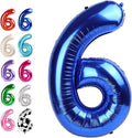 Navy Blue Number 6 Balloon 40 inch, 6th Birthday Party Balloons Decorations | by Upgesy