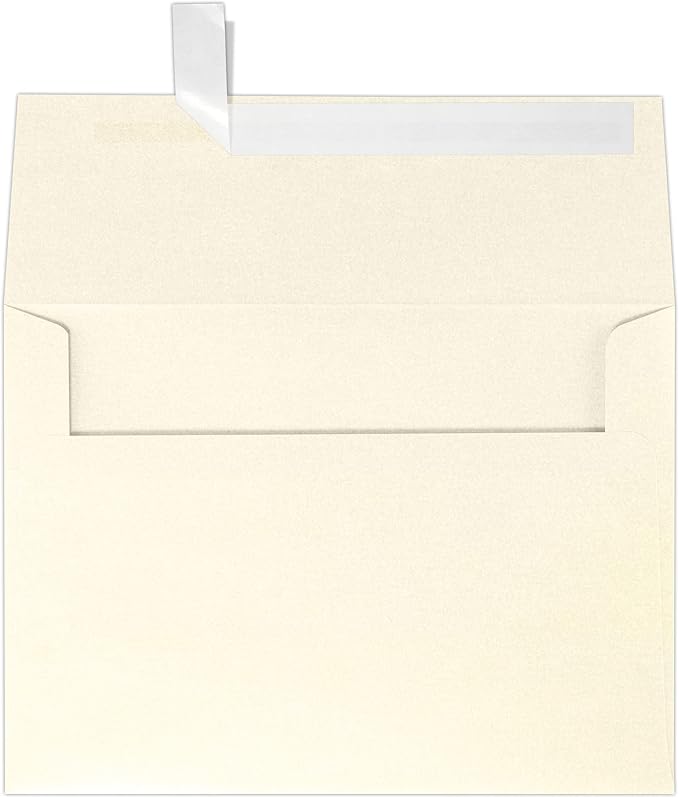 LUXPaper A7 Invitation Envelopes | Peel & Press | 5 1/4" x 7 1/4" | Champagne Metallic | 80lb. Text | 250 Qty