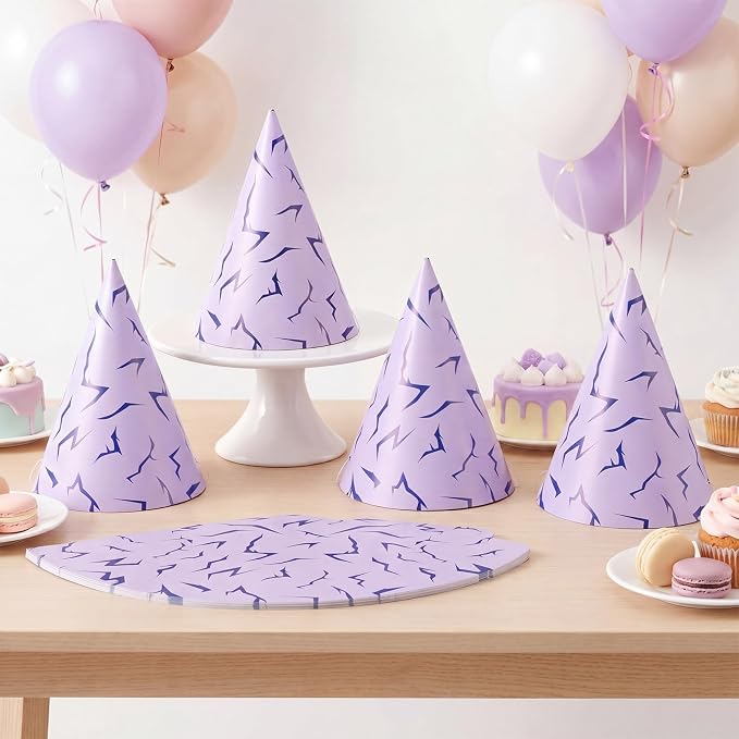 Watersay 24 Pcs Themed Party Hats Theme Cone Paper Hats - Image 4