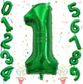 40 Inch Emerald Green 1 Balloon Number, 0-9 Set Large Number Foil Helium by Isndare