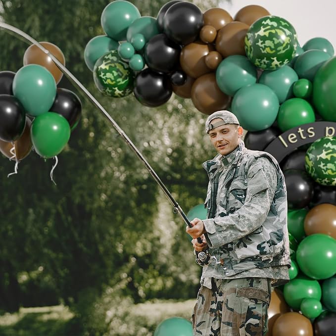 Camouflage Balloon Arch for Army Birthday Party Decorations, Camo Balloon Arch - Image 7