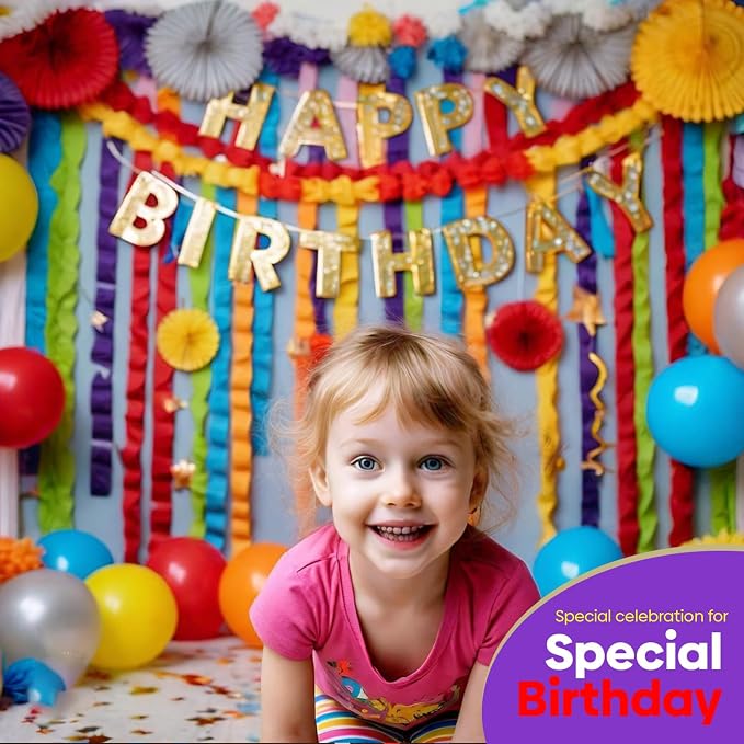 12 Rainbow Crepe Paper Streamers, 984ft Pack of Party Decorations | Each roll - Image 6