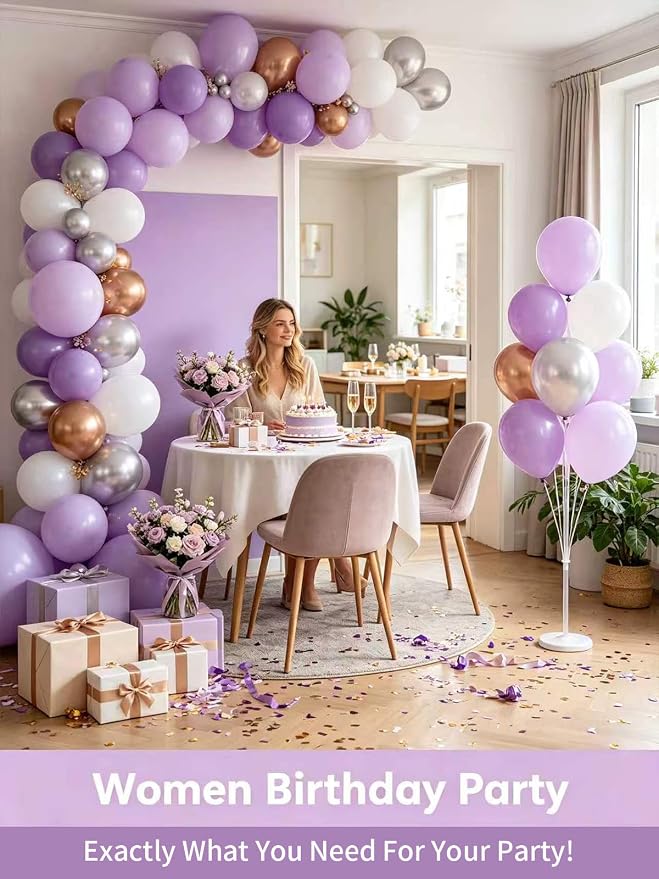 Lavender Balloons 12 Inch 60 Pcs Light Purple Pastel Purple Latex Balloons - Image 7