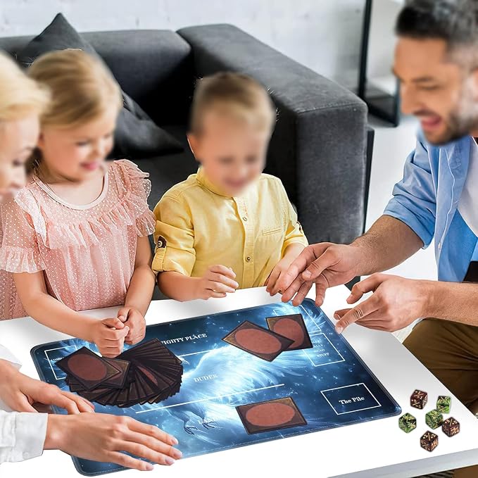 for TCG Playmat with Zones, Non-Slip Rubber Bottom Trading Card Game Mat with - Image 6