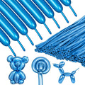 Metallic Blue Long Balloons Premium 260 Twisting Animals Magic Balloons by ZBYDNG