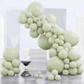 PartyWoo Sage Green Balloons 140pcs Dusty Boho Green Color 18 12 10 5 Inch | 18 by PartyWoo