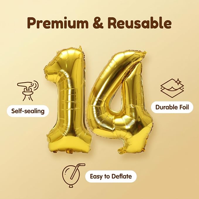 YPSelected 32 Inch Large Foil Helium Number Balloon Birthday Wedding Party 0-9 - Image 6