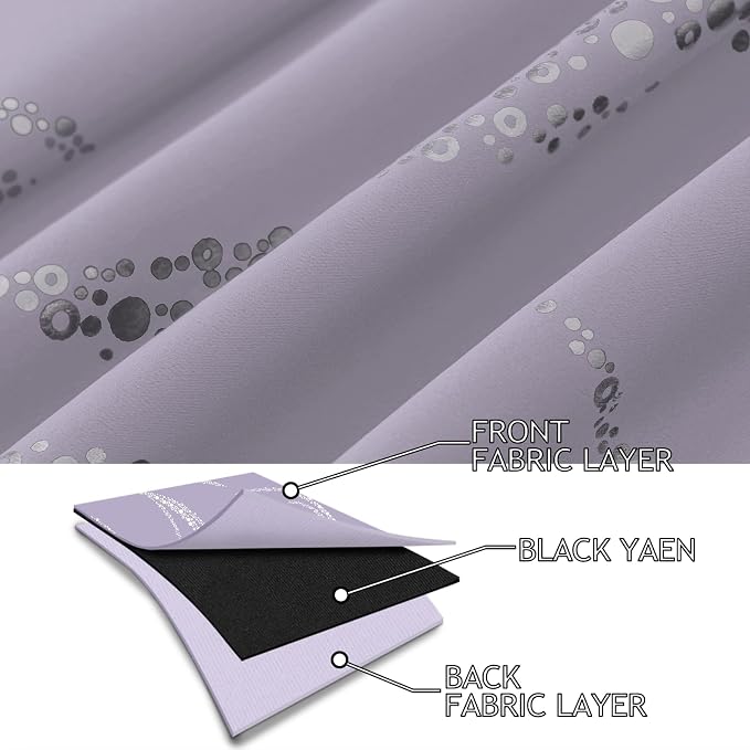 Yakamok Lilac Light Blocking Curtains - Image 4