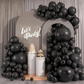 96Pcs 5/10/12/18 Inch Matte Black Latex Balloon Garland Arch Kit | Black by OWPFJG