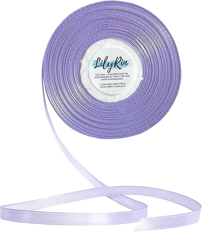 Light Purple Ribbon 1/4 Inches 36 Yards Satin Roll Perfect by LilyRin