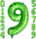 40 Inch Green Pixel Number 9 Balloon, Lime Green Large Foil Number Balloon 9th by Unknown