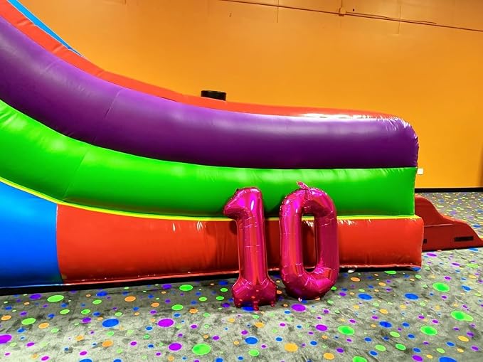1 Balloon Numbers Birthday Decorations, 40In Rose Purple Balloons - Image 3