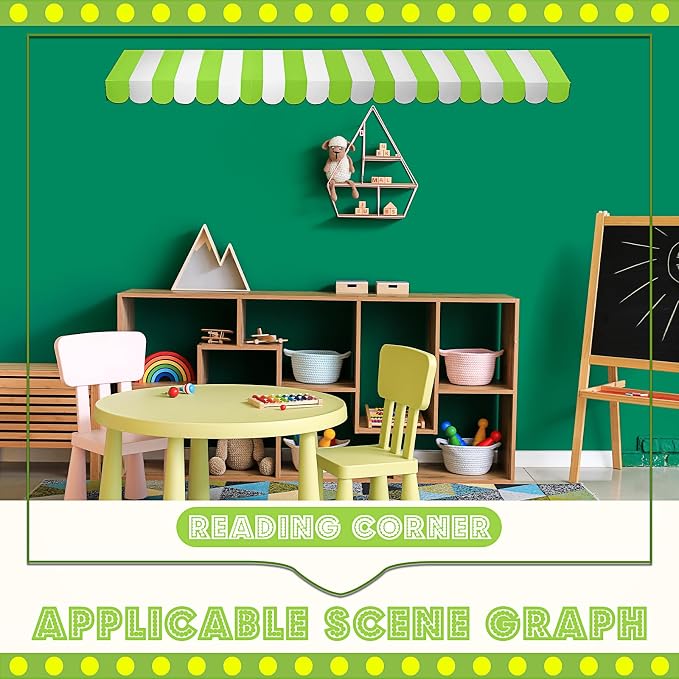 Boao 4 Pack Circus Awning Decoration 3D Stripe Cardboard Awning Carnival Wall - Image 4