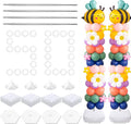 Balloon Column Stand Kit Set of 4, 7 Feet Height Adjustable Balloon Stand Kit by Unknown