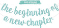 BEISHIDA Light Blue Pre-Strung The Beginning of A New Chapter Banner | Glitter by Beishida