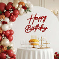 Red Happy Birthday Sign for Backdrop Felt Reusable Letters for Birthdays | by CCYXSHOW
