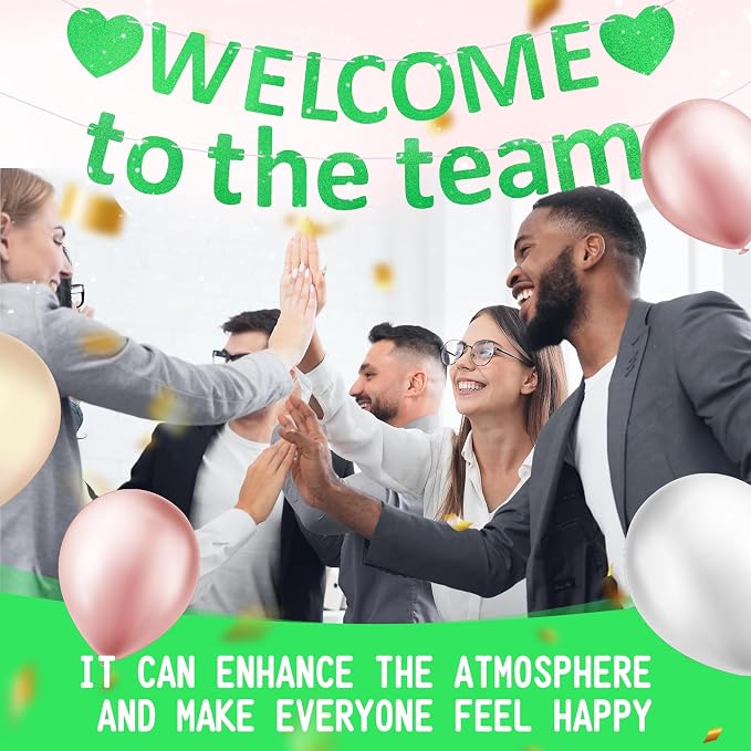 Pre-Strung Glitter Welcome to the Team Banner Welcome Banner Welcome Decorations - Image 7