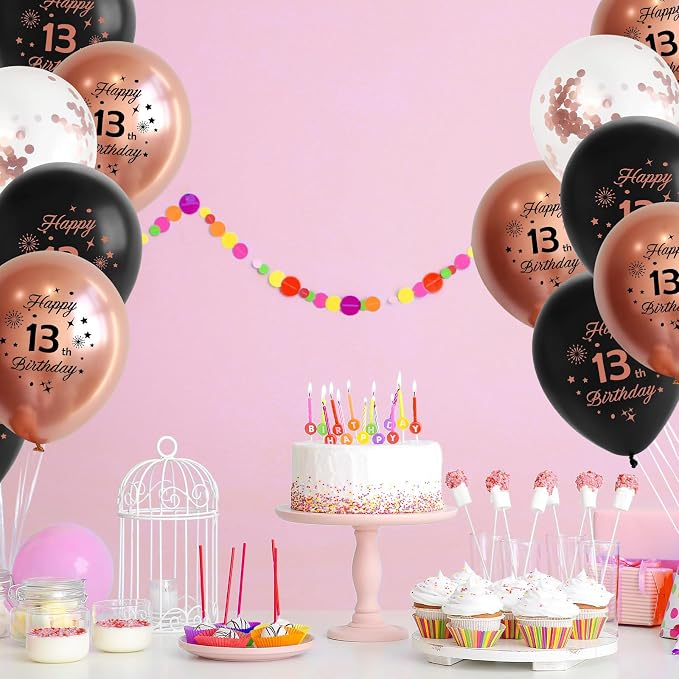Rose Gold 13th Birthday Balloons - Image 6