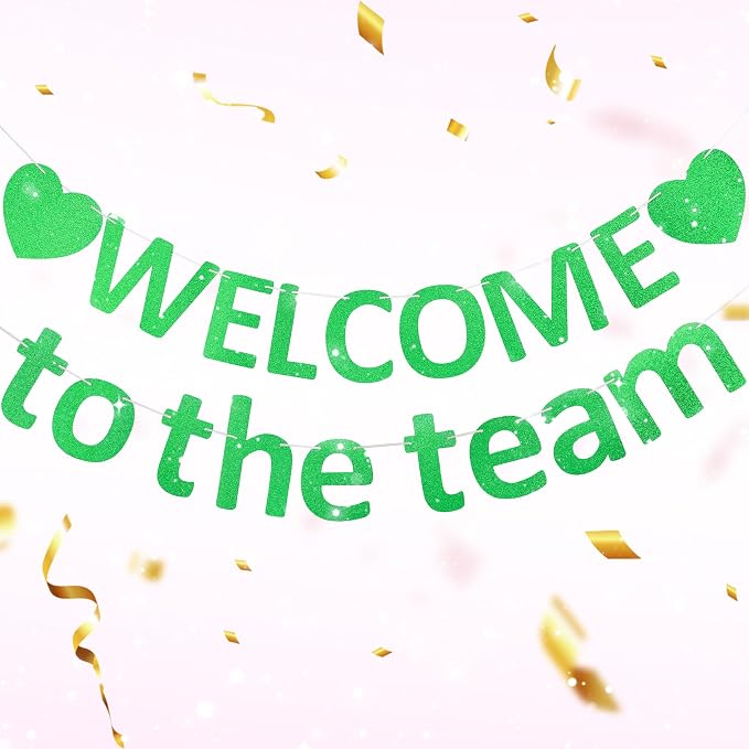Pre-Strung Glitter Welcome to the Team Banner Welcome Banner Welcome Decorations by Unknown