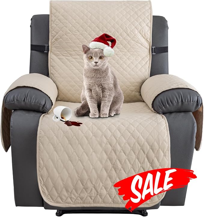 XINEAGE Water Resistant Recliner Cover, Nonslip Recliner Chair Covers by XINEAGE
