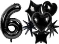 TONIFUL 6th Birthday Balloons Kit 40 Inch Black Large Number 6 Foil Balloon | by TONIFUL