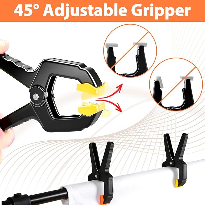 55Pack Plastic Spring Clamps, 3.5inch Small Heavy Duty Clips - Image 8