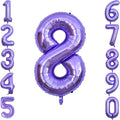 Purple Number 8 Balloon 40 Inch, Giant Lavender Mylar Foil Number 8 by Unknown