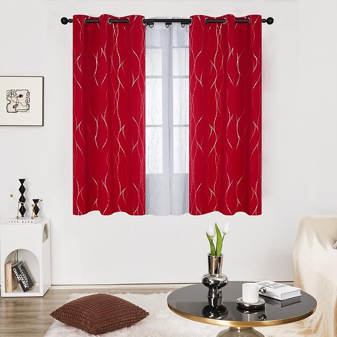 Deconovo Living Room Curtains 54 Inches Long, Thermal Insulated, Room Darkening by Unknown