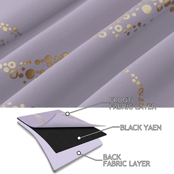 Yakamok Lilac Light Blocking Curtains - Image 4