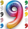 Rainbow Number Balloons 9 Mylar Foil 40 Inch by Unknown