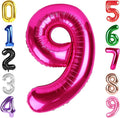 40 Inch Hot Pink Number 9 Balloon, 9th Birthday Party Decorations | 40 Inch Hot by Hadoife