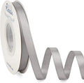 Ribbli Double Faced Silver Satin Ribbon, 3/8” x Continuous 25 Yards, Use by Ribbli