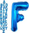40 Inch Blue Letter F Balloons, DIY Phrase Foil Alphabet Letter F Balloons DIY by LHOAVWE