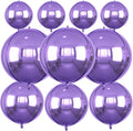 10Pcs Light Purple Round Foil Balloons, Metallic Light Purple Foil Baloon by FunHot
