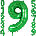 Dark Green Number 9 Balloon 40 Inch, Big Large Foil Helium Number Balloons by AIQINHU