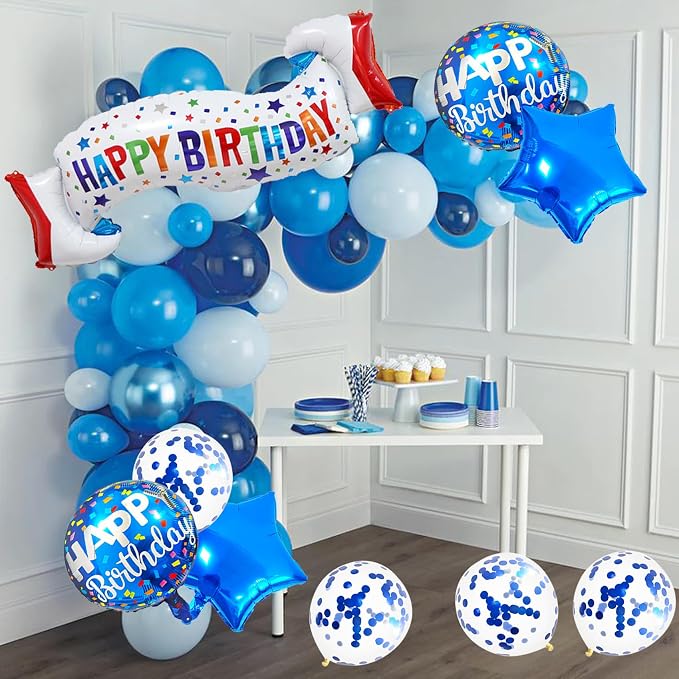 Birthday Decoration Set Colorful Happy Birthday Banner Balloon - Image 3