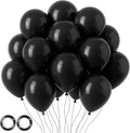Voircoloria 105pcs Black Party Latex Balloons, 12inch | by Voircoloria
