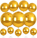 12Pcs Gold Round Balloons Foil, Giant Metallic Gold Foil Balloons by BIAPIAN