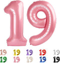 Number 19 Balloon 40Inch for 19 Year Old Birthday Decorations, Pearl Pink | by Mluchee