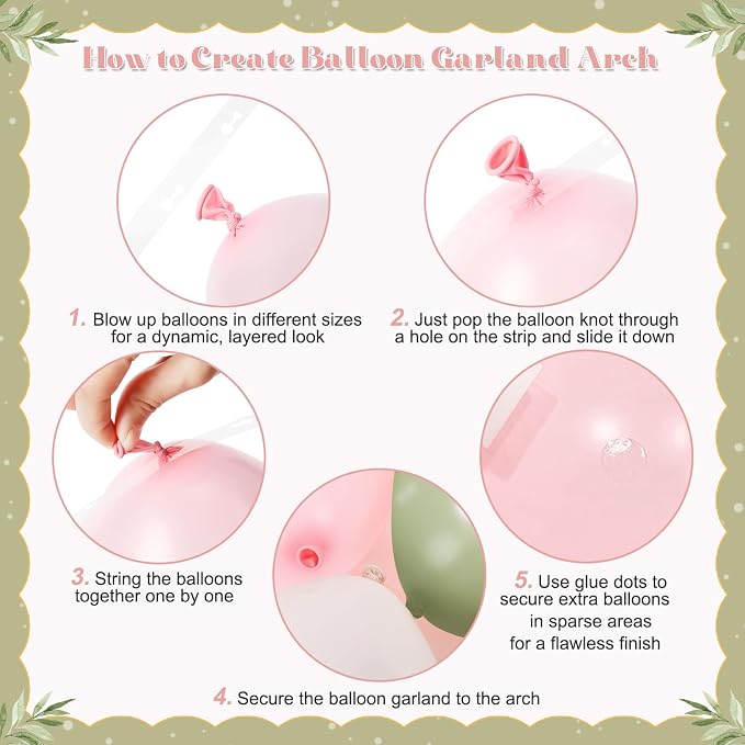 Pink and Green Balloon Arch Kit - Image 3